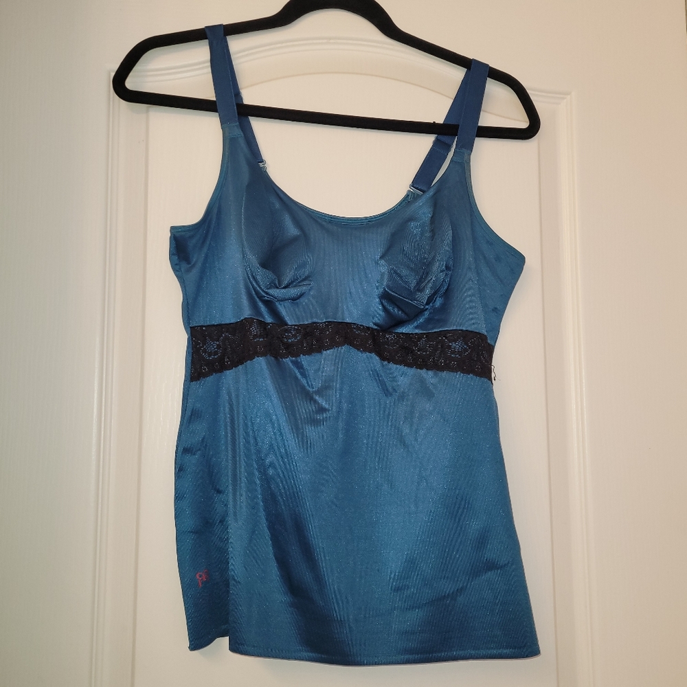 Gorgeous Peacock Blue Lace Cami